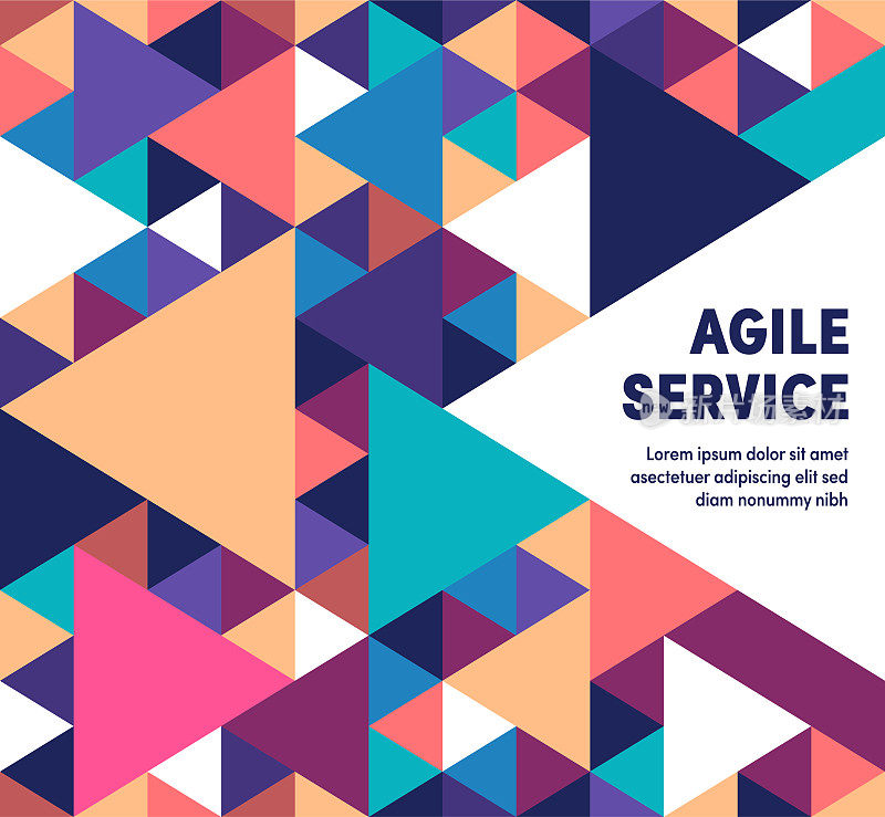 Agile Services Modern & Geometric Vector Illustration